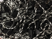 Крепеж пломба шнур (1000шт) черно-белый
