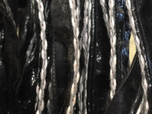 Кант лаковый косичка серая нитка (30м)