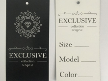 Этикетка картонная Exlusive collection 5х10см (1000шт)