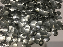 Камешки клеевые стразы металл 10х10мм (200шт) круг