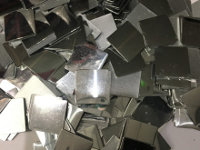 Камешки клеевые стразы металл 20х20мм (100шт) квадрат