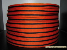 Тесьма ТЖ флаг 10мм (50м) оранжево-черный