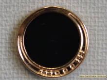Кнопка декоративная №20 черная золото (1000шт)