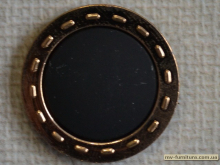Кнопка декоративная №11 черная золото (1000шт)