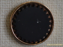 Кнопка декоративная №21 черная золото (1000шт)