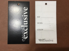 Этикетка картонная Exlusive Style 5х10см (1000шт) черный