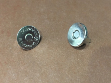 Кнопка магнитная металлическая 14мм тонкая (200шт) никель Турция