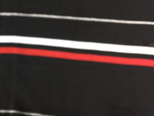 Довяз трикотажный 180см (манжет 14х7см) (1кг) черный полоса белая красная