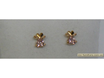 Гвоздик класика золото камень розовый веер Гвоздик класика золото камень розовый веер