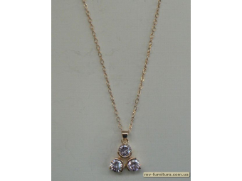 Кулон цепочка золото камень фиолетовый треугольник (22см) Кулон цепочка золото камень фиолетовый треугольник (22см)