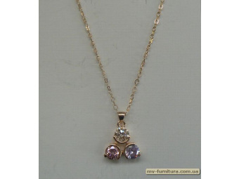 Кулон цепочка золото камень цветной треугольник (22см) Кулон цепочка золото камень цветной треугольник (22см)