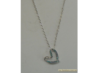 Кулон цепочка серебро камень зеленый рамкасердце (22см) Кулон цепочка серебро камень зеленый рамкасердце (22см)