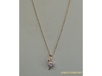 Кулон цепочка золото камень фиолетовый восьмерка (22см) Кулон цепочка золото камень фиолетовый восьмерка (22см)