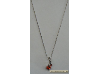 Кулон цепочка серебро камень красный ветка (22см) Кулон цепочка серебро камень красный ветка (22см)